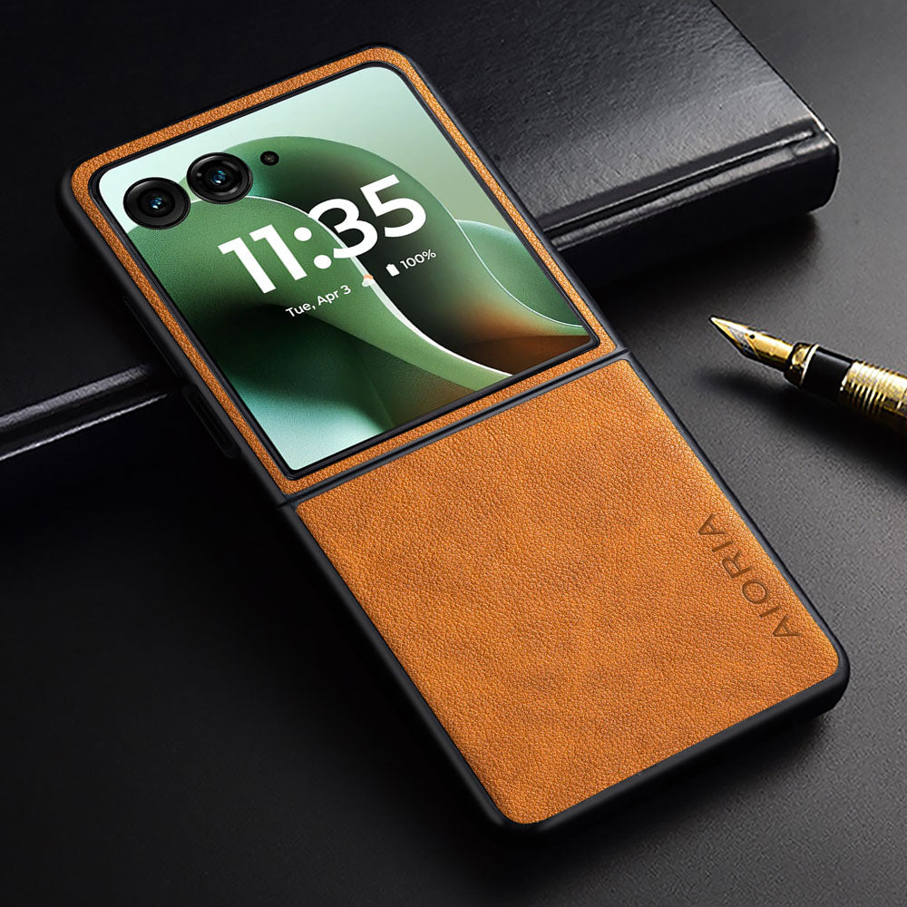 For Motorola Razr Ultra 2026 2025 Case Razr + Premium Leather Cover Retro Design Full Protective Case