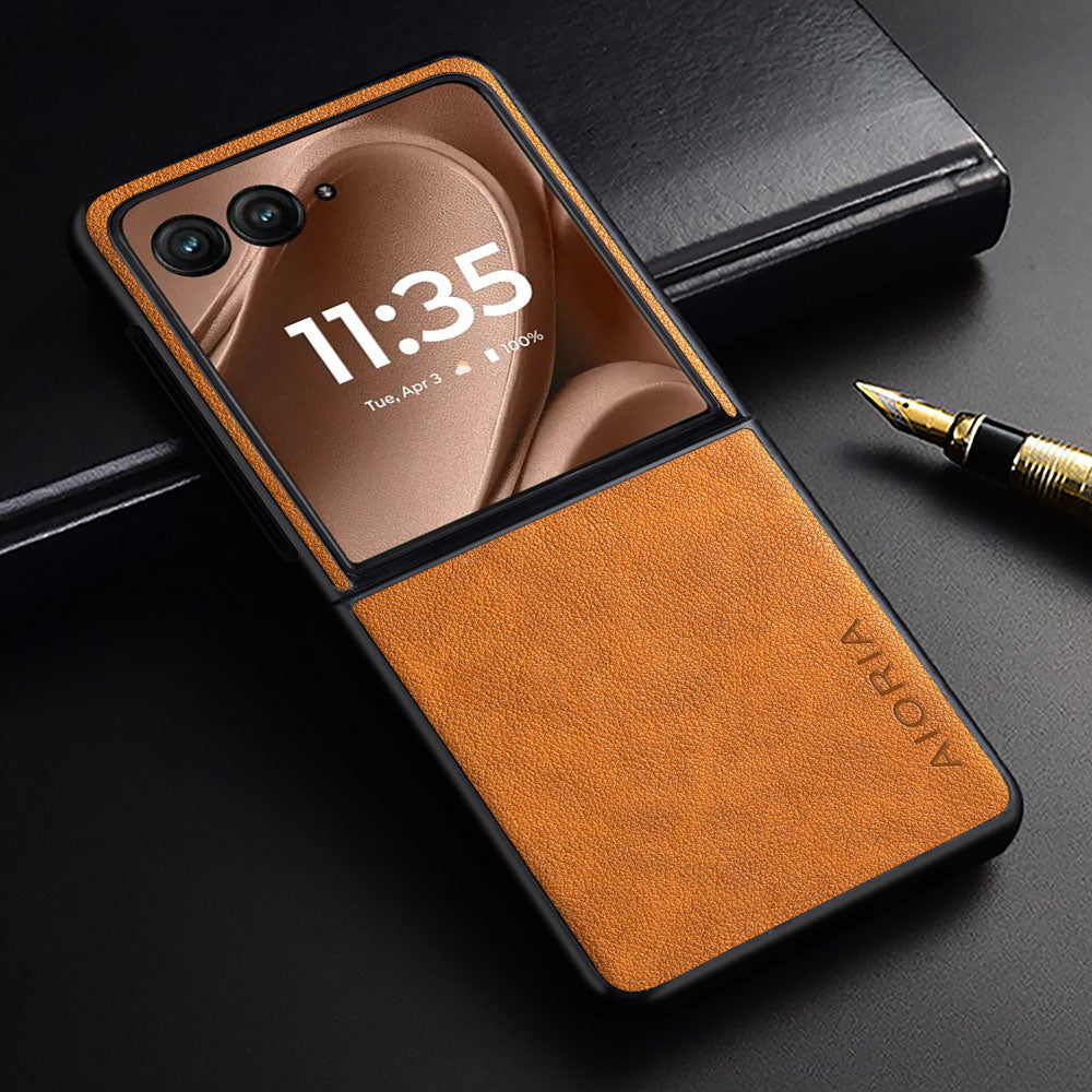 For Motorola Razr Ultra 2026 2025 Case Razr + Premium Leather Cover Retro Design Full Protective Case