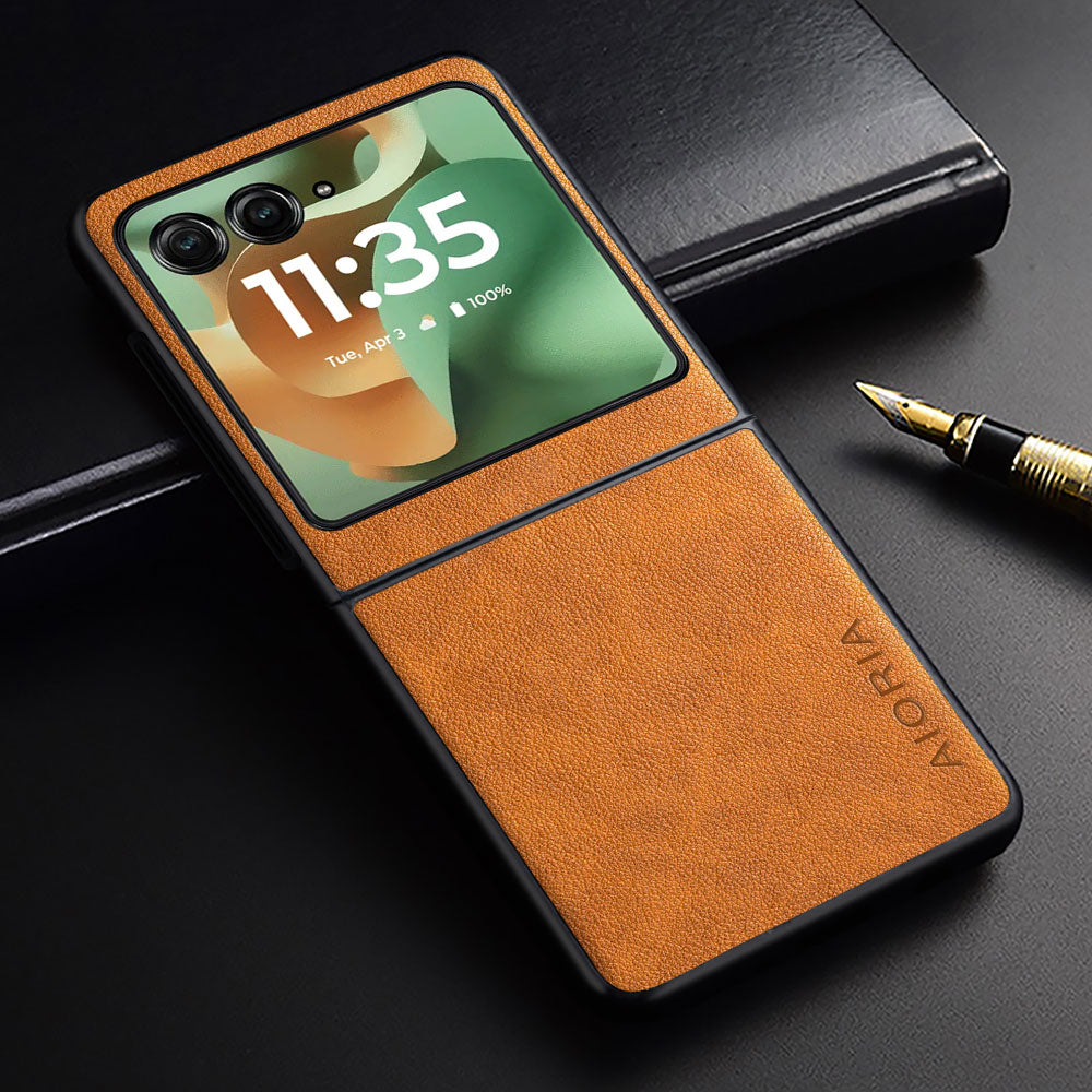 For Motorola Razr Ultra 2026 2025 Case Razr + Premium Leather Cover Retro Design Full Protective Case