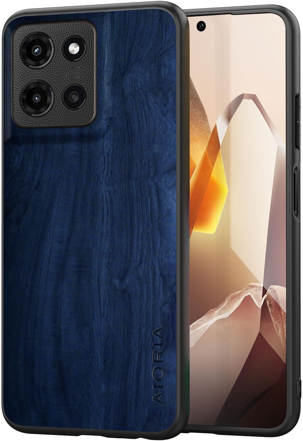 Case for Motorola Moto G 2025 5G funda Bamboo Wood Pattern PU Leather Back Cover for Moto g 2025 case (Blue, Moto G 2025)