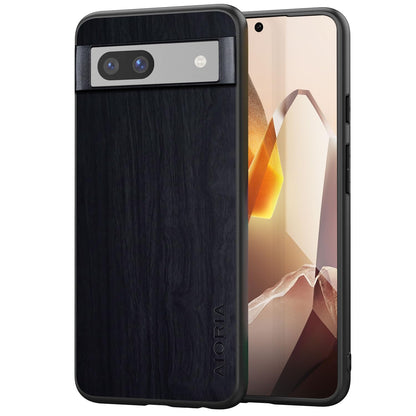 Case for Google Pixel 9 Pro XL 5G funda Bamboo Wood Pattern PU Leather Back Cover for Google 9 proxl case (Blue, Pixel 9 Pro XL)
