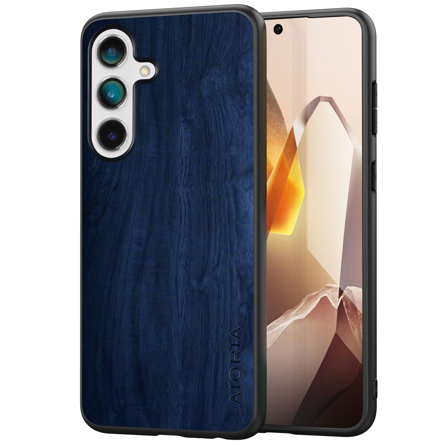 Case for Samsung Galaxy Z Fold 7 5G funda Bamboo Wood Pattern PU Leather Back Cover for Samsung Galaxy z fold7 zfold7 case (Blue, Galaxy Z Fold 7)