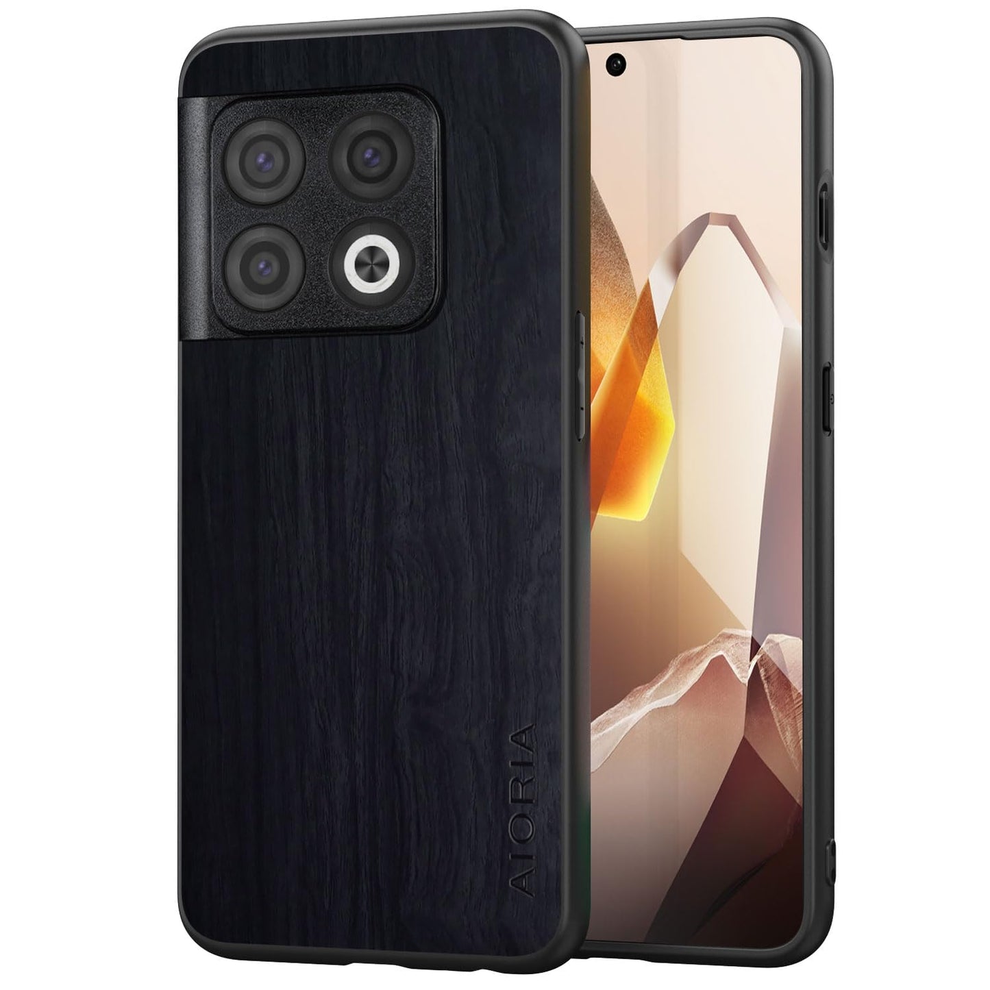 Case for OnePlus 13 5G funda Bamboo Wood Pattern PU Leather Back Cover for oneplus 13 case (Brown, OnePlus 13)