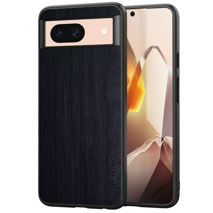 Case for Google Pixel 9 Pro XL 5G funda Bamboo Wood Pattern PU Leather Back Cover for Google 9 proxl case (Blue, Pixel 9 Pro XL)