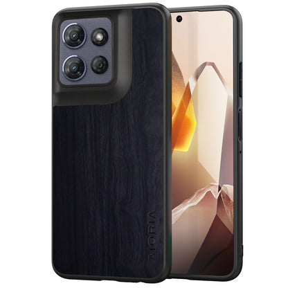 Case for Motorola Moto G 2025 5G funda Bamboo Wood Pattern PU Leather Back Cover for Moto g 2025 case (Blue, Moto G 2025)