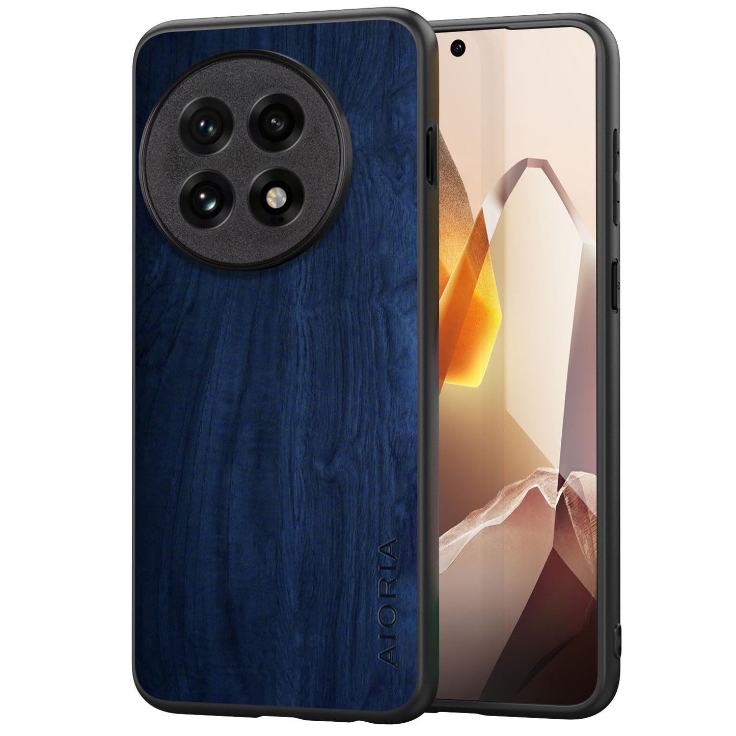 Case for OnePlus 13 5G funda Bamboo Wood Pattern PU Leather Back Cover for oneplus 13 case (Brown, OnePlus 13)