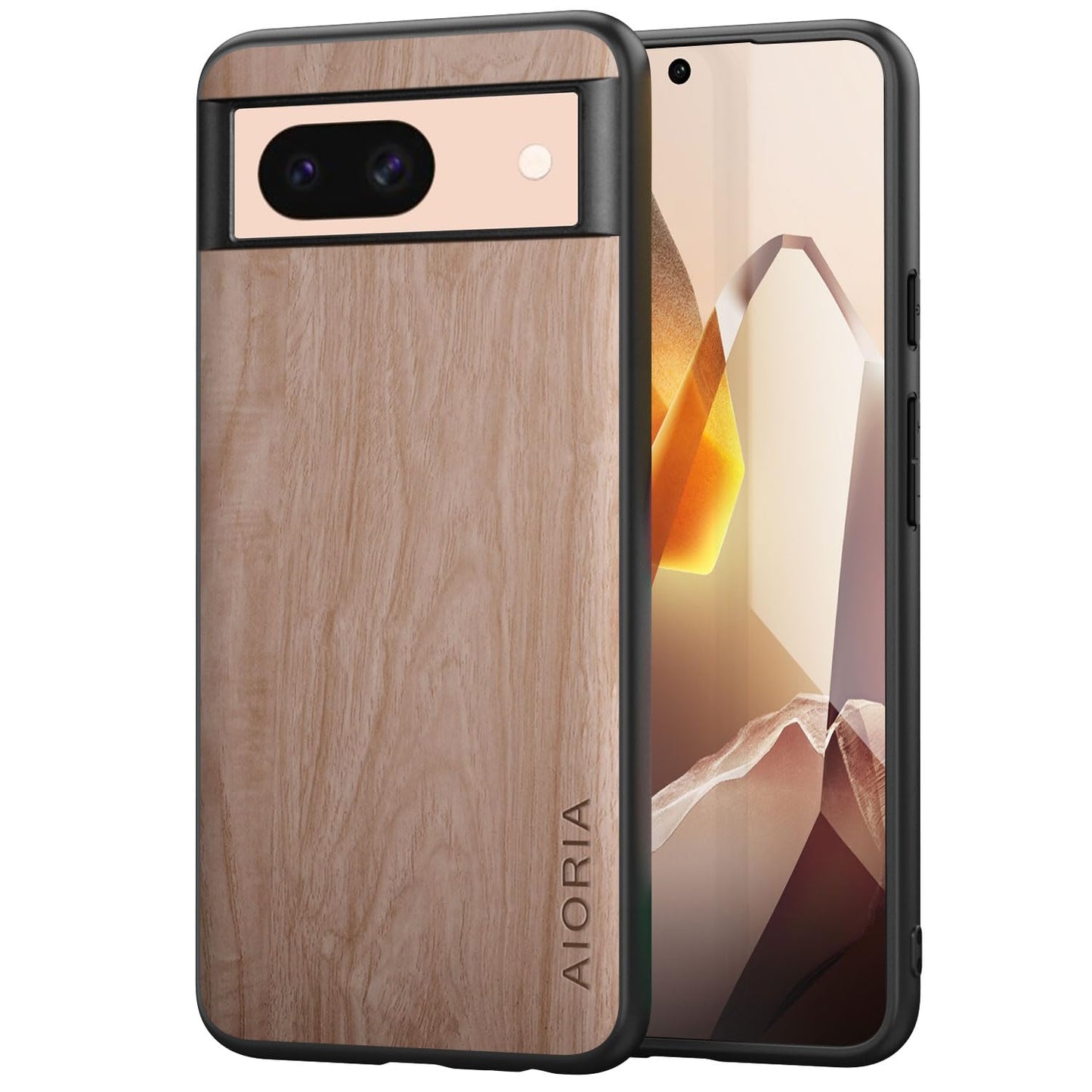 Case for Google Pixel 9 Pro XL 5G funda Bamboo Wood Pattern PU Leather Back Cover for Google 9 proxl case (Blue, Pixel 9 Pro XL)