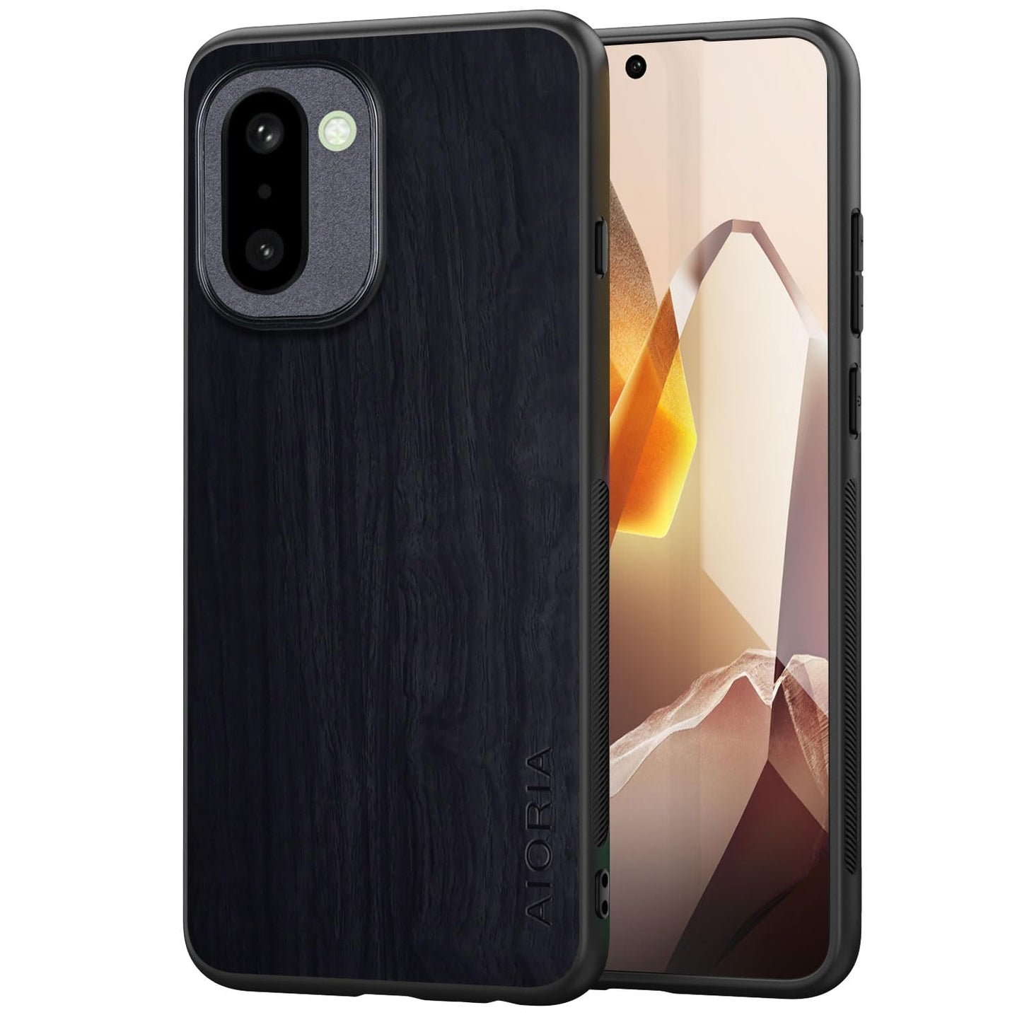 Case for OnePlus 13 5G funda Bamboo Wood Pattern PU Leather Back Cover for oneplus 13 case (Brown, OnePlus 13)