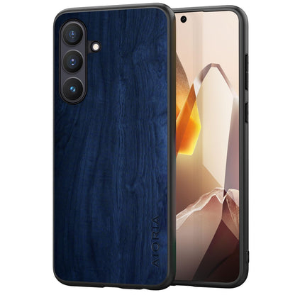 Case for Samsung Galaxy Z Fold 7 5G funda Bamboo Wood Pattern PU Leather Back Cover for Samsung Galaxy z fold7 zfold7 case (Blue, Galaxy Z Fold 7)