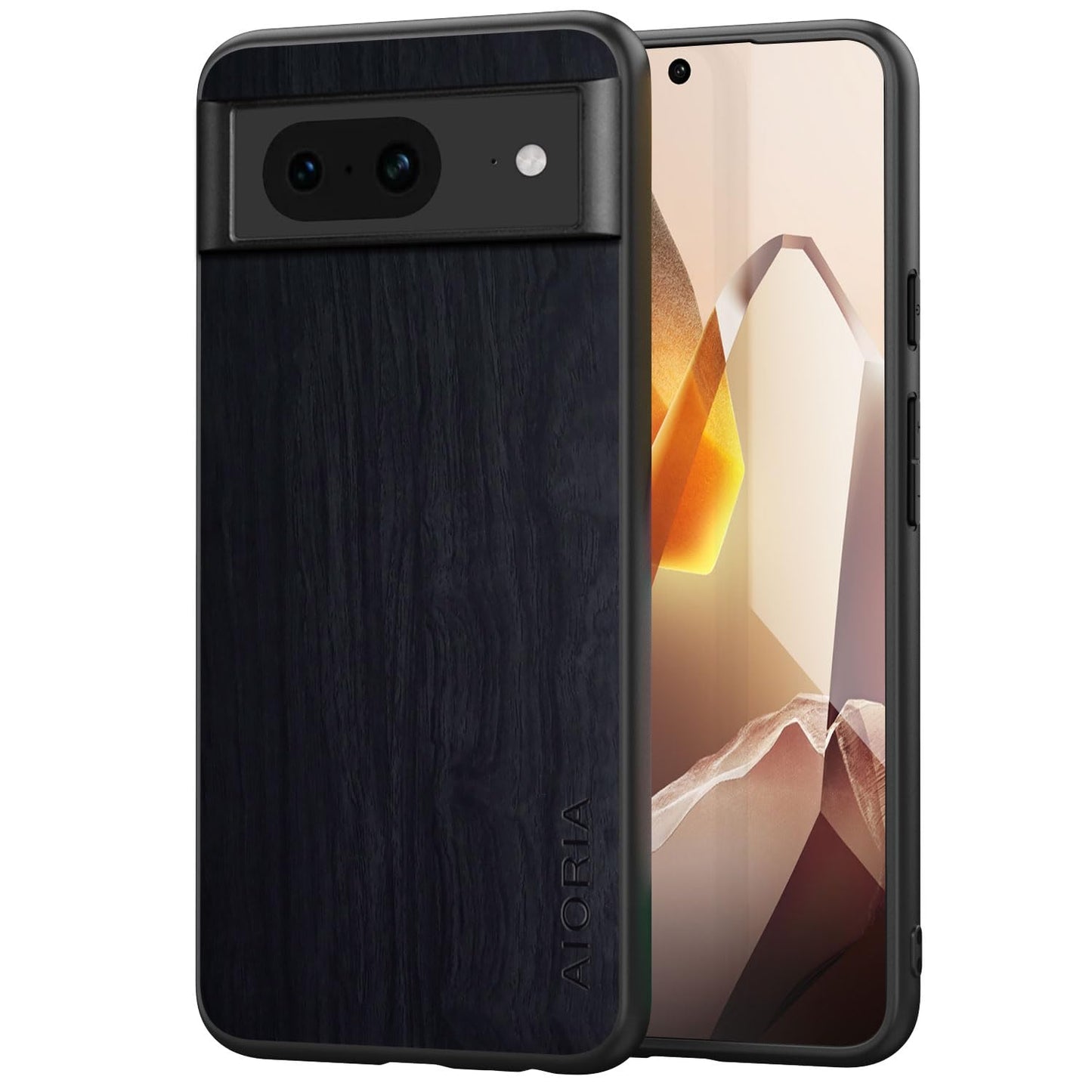 Case for Google Pixel 9 Pro XL 5G funda Bamboo Wood Pattern PU Leather Back Cover for Google 9 proxl case (Blue, Pixel 9 Pro XL)