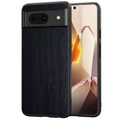 Case for Google Pixel 9 Pro XL 5G funda Bamboo Wood Pattern PU Leather Back Cover for Google 9 proxl case (Blue, Pixel 9 Pro XL)