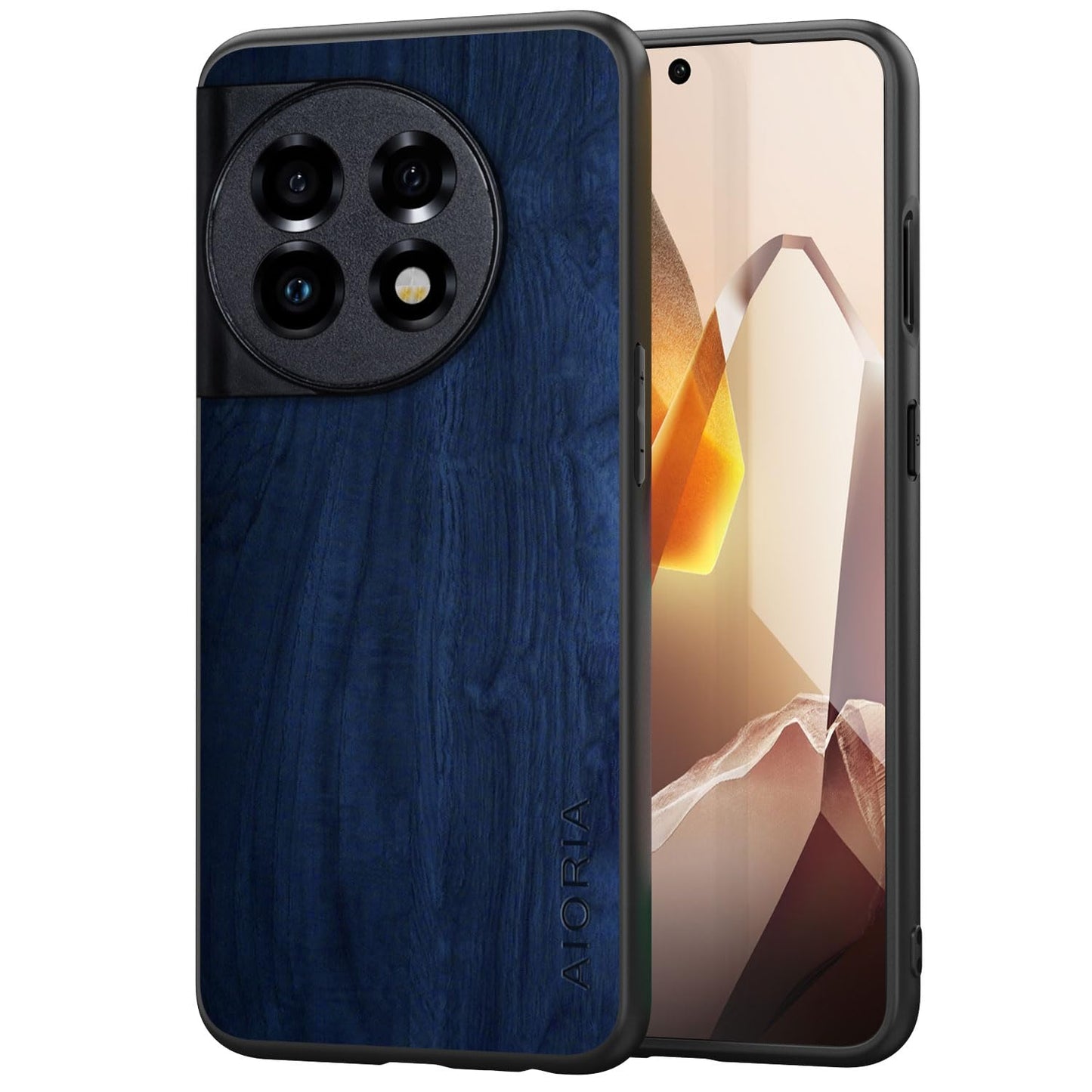 Case for OnePlus 13 5G funda Bamboo Wood Pattern PU Leather Back Cover for oneplus 13 case (Brown, OnePlus 13)