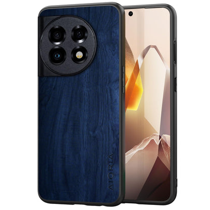 Case for OnePlus 13 5G funda Bamboo Wood Pattern PU Leather Back Cover for oneplus 13 case (Brown, OnePlus 13)
