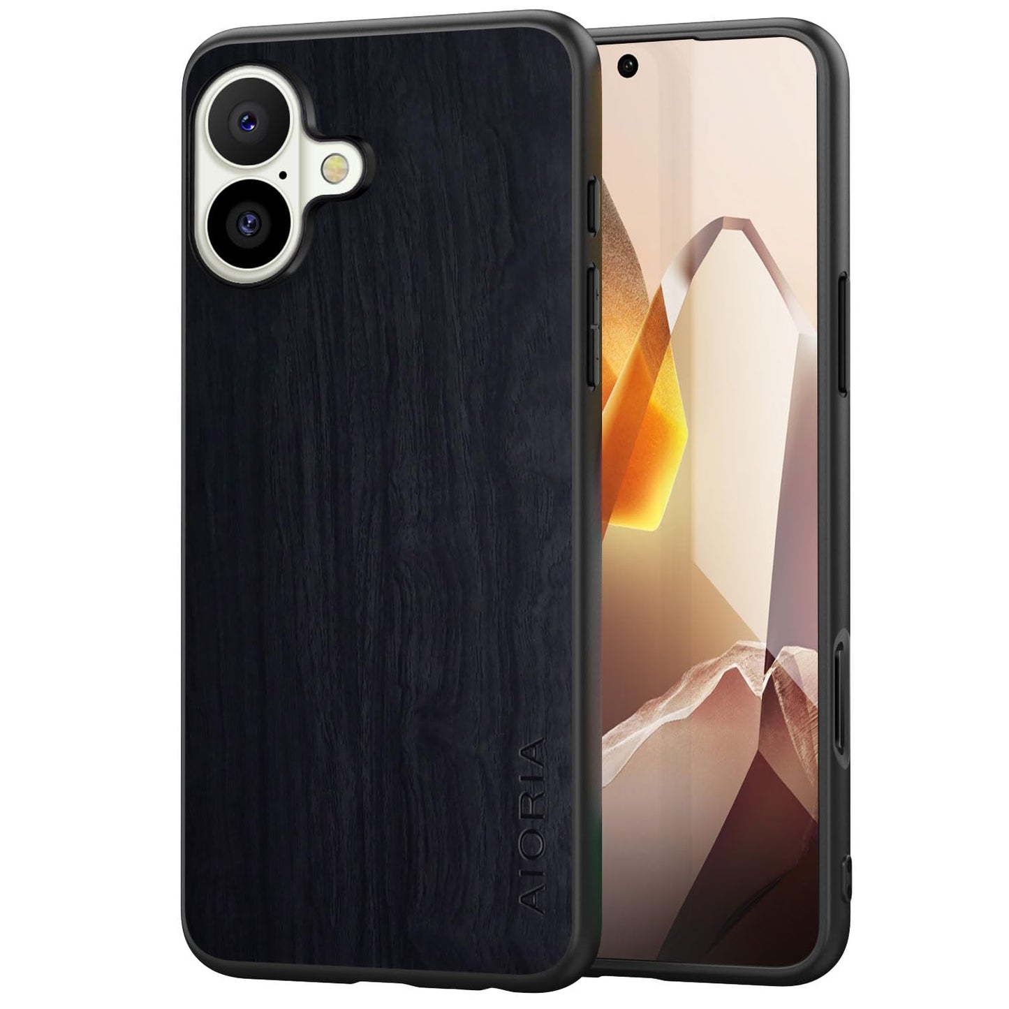 Case for iPhone 17 Pro 5G funda Bamboo Wood Pattern PU Leather Back Cover for iphone17 pro case (White, iPhone 17 Pro)