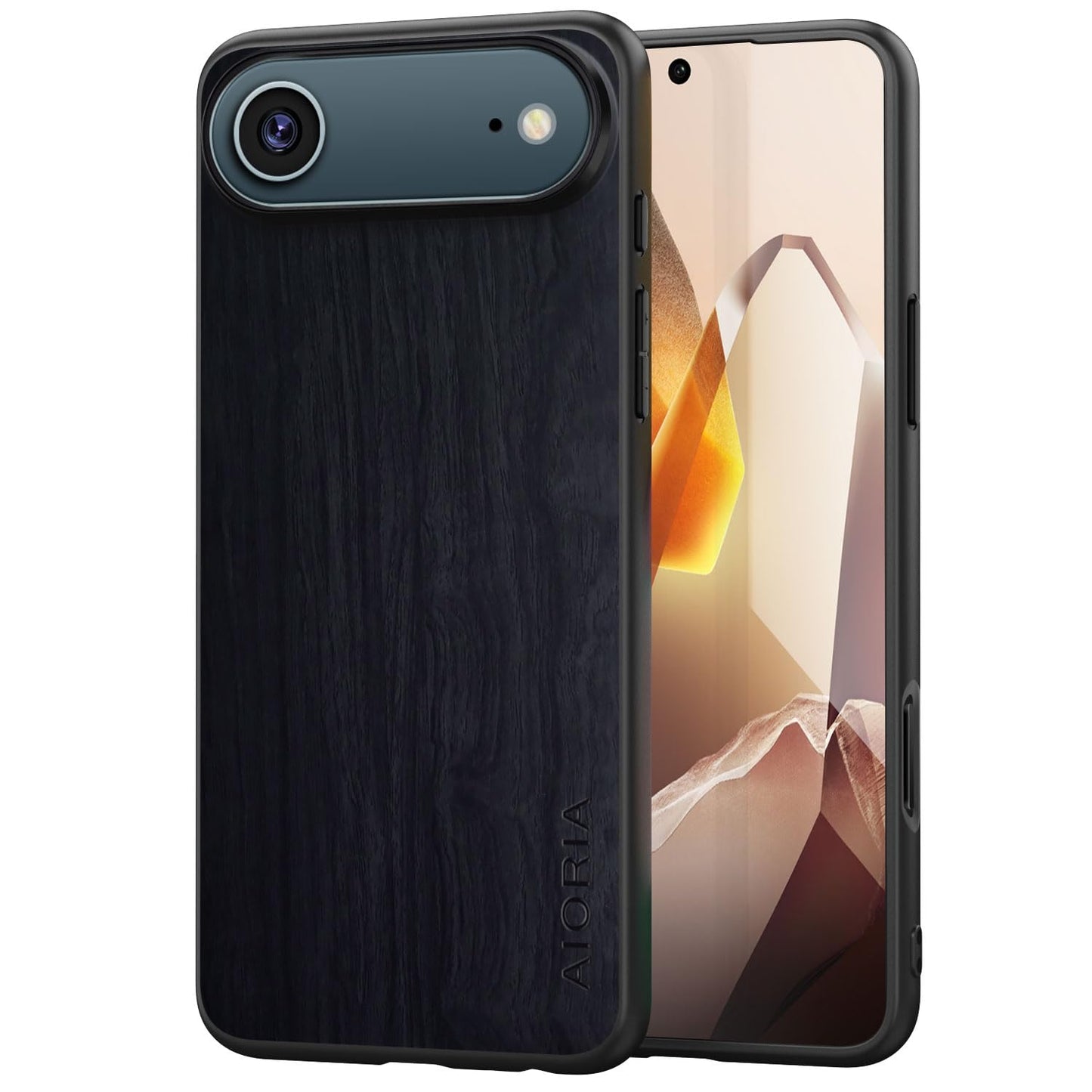 Case for iPhone 17 Pro 5G funda Bamboo Wood Pattern PU Leather Back Cover for iphone17 pro case (White, iPhone 17 Pro)