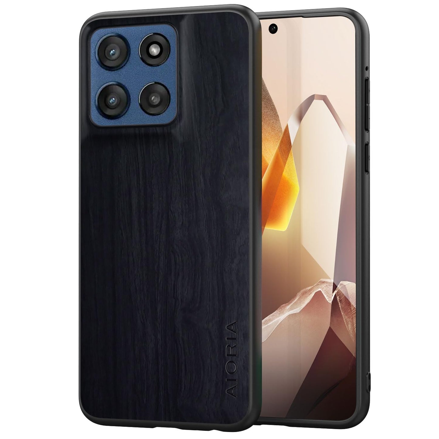 Case for Motorola Moto G 2025 5G funda Bamboo Wood Pattern PU Leather Back Cover for Moto g 2025 case (Blue, Moto G 2025)
