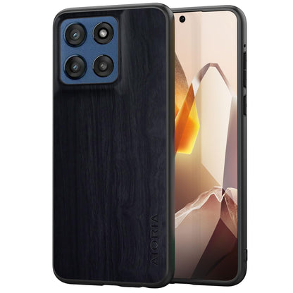 Case for Motorola Moto G 2025 5G funda Bamboo Wood Pattern PU Leather Back Cover for Moto g 2025 case (Blue, Moto G 2025)