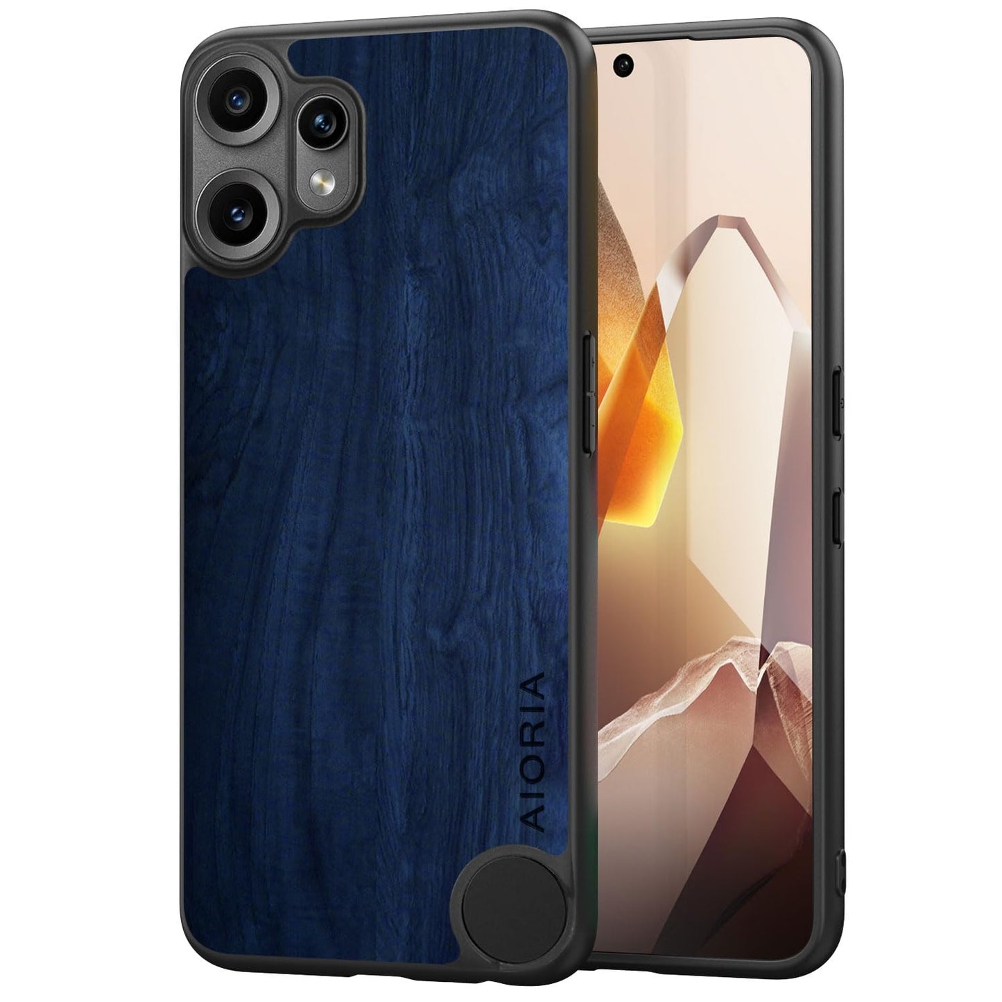 Case for Nothing Phone 3 5G funda Bamboo Wood Pattern PU Leather Back Cover for phone3 case (Yellow, Nothing Phone 3)