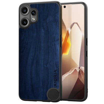 Case for Nothing Phone 3 5G funda Bamboo Wood Pattern PU Leather Back Cover for phone3 case (Yellow, Nothing Phone 3)