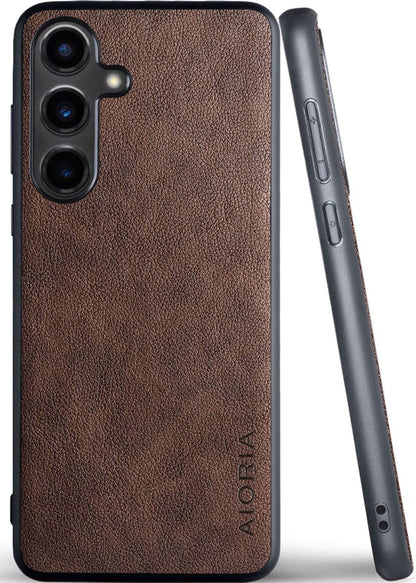 for Samsung Galaxy S Series Case Premium Leather Cover Retro Design Full Protective Phone Case for Samsung Galaxy S25 Ultra Edge FE Plus S24 FE5G