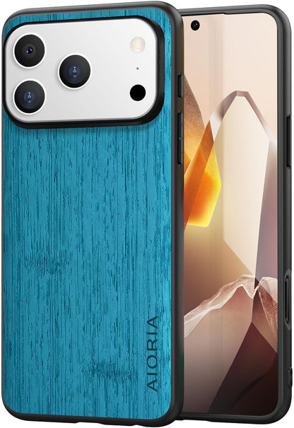 Case for iPhone 17 Pro Max Air Imitation Bamboo Pattern PU Leather Design Phone Case Protective Cover