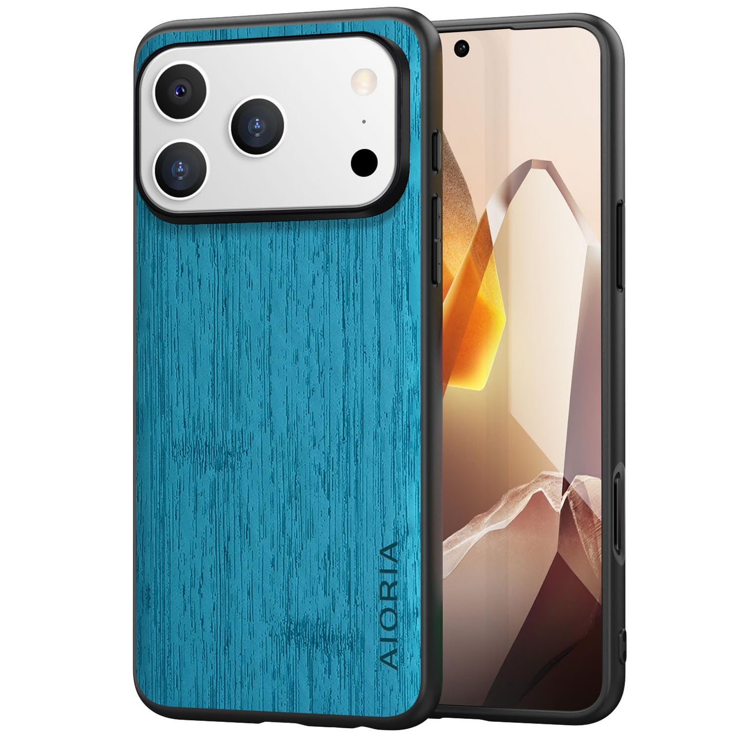 Case for iPhone 17 Pro Max Air Imitation Bamboo Pattern PU Leather Design Phone Case Protective Cover