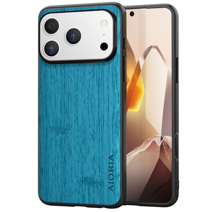 Case for iPhone 17 Pro Max Air Imitation Bamboo Pattern PU Leather Design Phone Case Protective Cover