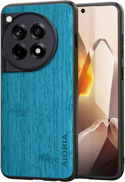Case for Oneplus 12 12R Imitation Bamboo Pattern PU Leather Design Phone Case Protective Cover