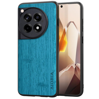 Case for Oneplus 12 12R Imitation Bamboo Pattern PU Leather Design Phone Case Protective Cover