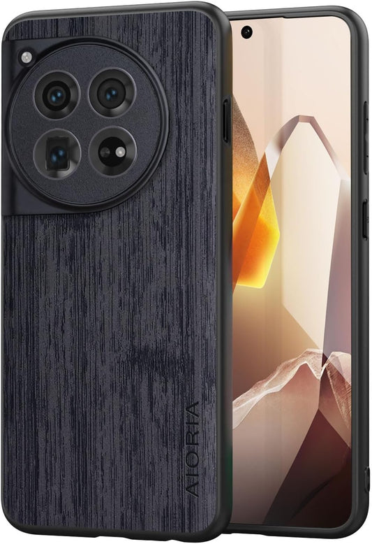Case for Oneplus 12 12R Imitation Bamboo Pattern PU Leather Design Phone Case Protective Cover