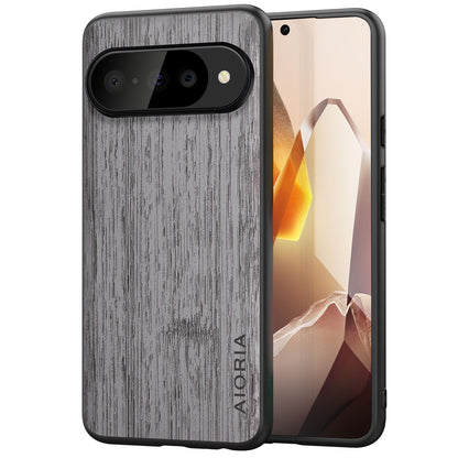 Case for Google Pixel 10 Pro XL Imitation Bamboo Pattern PU Leather Design Phone Case Protective Cover (Cyan, for Pixel 10 Pro XL)