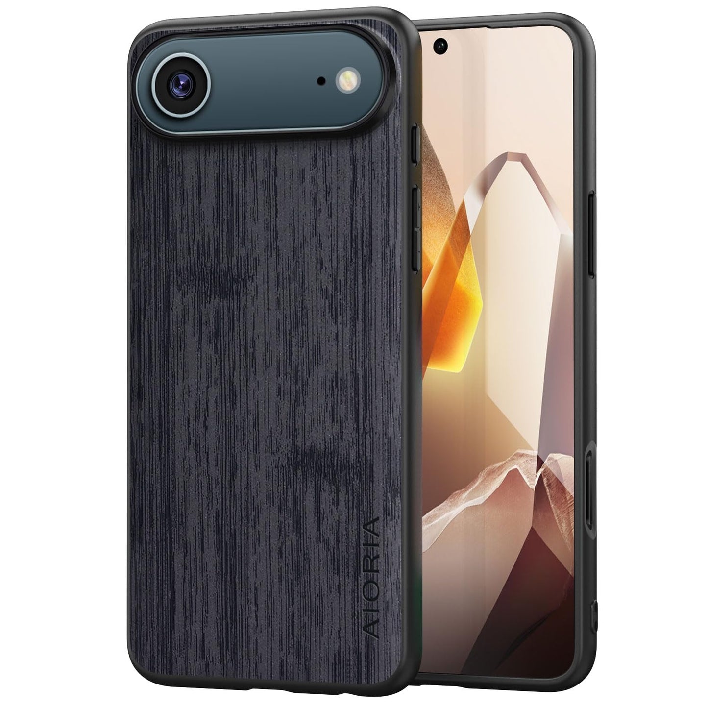 Case for iPhone 17 Pro Max Air Imitation Bamboo Pattern PU Leather Design Phone Case Protective Cover