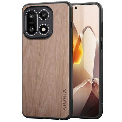 Case for OnePlus 13 5G funda Bamboo Wood Pattern PU Leather Back Cover for oneplus 13 case (Brown, OnePlus 13)