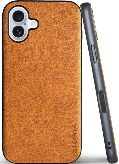 for iPhone Case Premium PU Leather Cover Retro Design Full Protective Phone Case for iPhone 17 16 Pro Max Plus 16e 5G