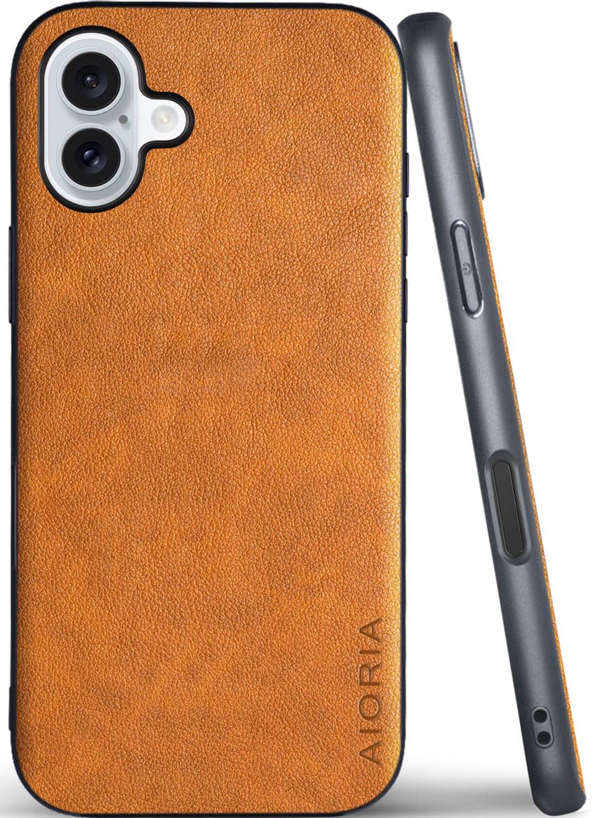 AIORIA for iPhone 18 Pro Max Case Premium Leather Cover Retro Design Full Protective Case (Red, for iPhone 18 Pro Max)