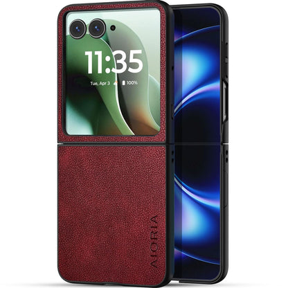 AIORIA for Motorola Razr Ultra 2026 Case Compatible Motorola Razr Ultra 2025 Case Premium Leather Cover Retro Design Full Protective Case (Coffee, for Razr Ultra 2026/2025)