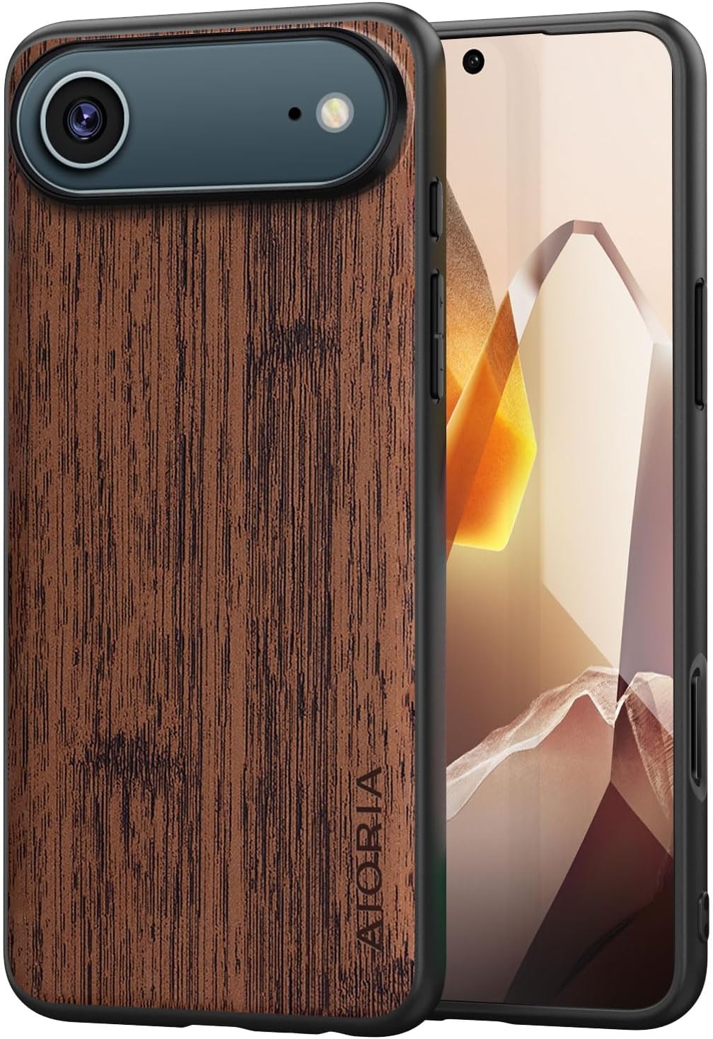 Case for iPhone 17 Pro Max Air Imitation Bamboo Pattern PU Leather Design Phone Case Protective Cover