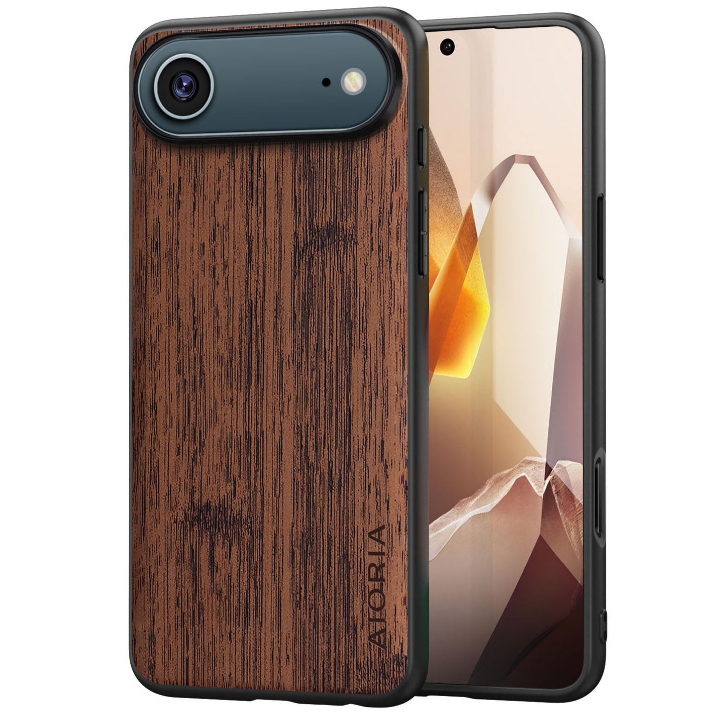 Case for iPhone 17 Pro Max Air Imitation Bamboo Pattern PU Leather Design Phone Case Protective Cover