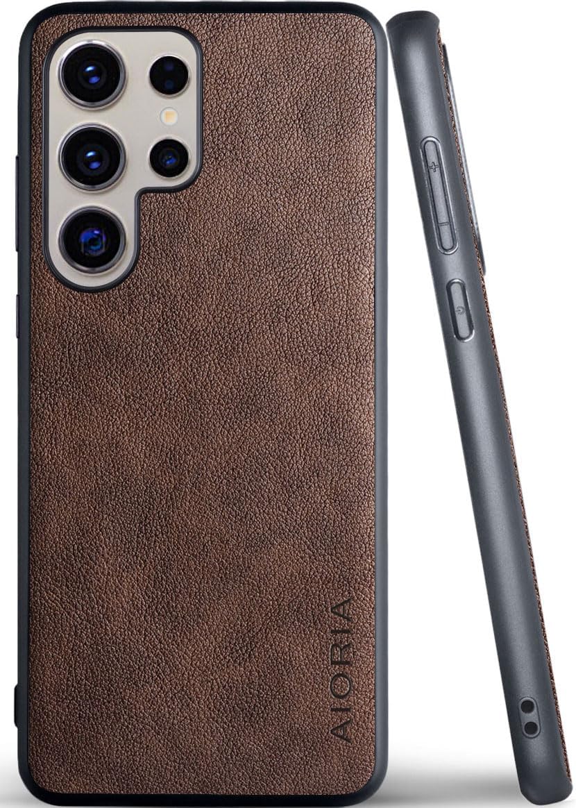 for Samsung Galaxy S Series Case Premium Leather Cover Retro Design Full Protective Phone Case for Samsung Galaxy S25 Ultra Edge FE Plus S24 FE5G