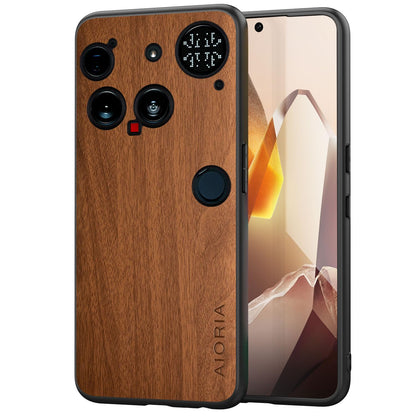 Case for Nothing Phone 3 5G funda Bamboo Wood Pattern PU Leather Back Cover for phone3 case (Yellow, Nothing Phone 3)