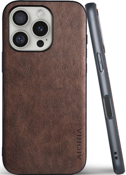 for iPhone Case Premium PU Leather Cover Retro Design Full Protective Phone Case for iPhone 17 16 Pro Max Plus 16e 5G