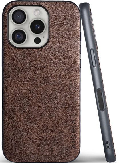 AIORIA for iPhone 18 Pro Max Case Premium Leather Cover Retro Design Full Protective Case (Red, for iPhone 18 Pro Max)