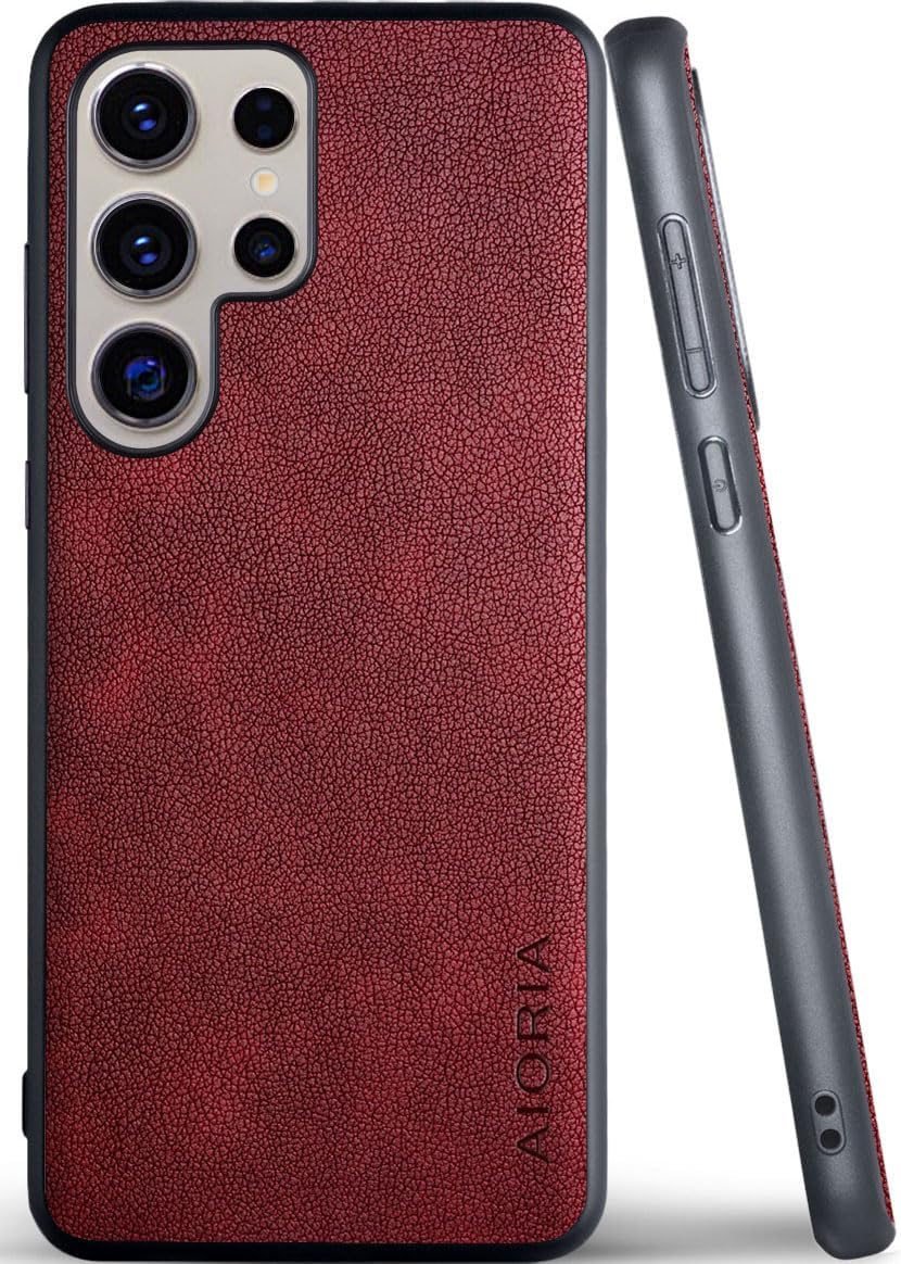 for Samsung Galaxy S Series Case Premium Leather Cover Retro Design Full Protective Phone Case for Samsung Galaxy S25 Ultra Edge FE Plus S24 FE5G