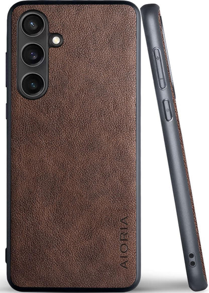 for Samsung Galaxy S Series Case Premium Leather Cover Retro Design Full Protective Phone Case for Samsung Galaxy S25 Ultra Edge FE Plus S24 FE5G