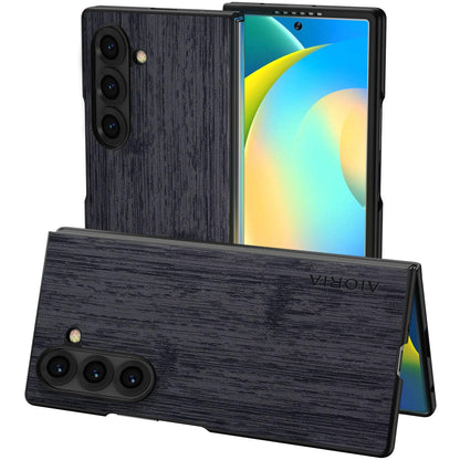 Case for Samsung Galaxy Z Fold 5 6 7 Imitation Bamboo Pattern PU Leather Phone Case Protective Cover