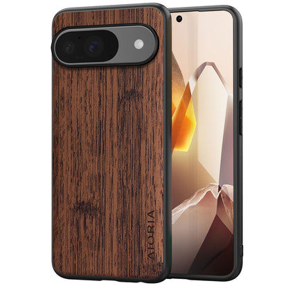 Case for Google Pixel 9 9A Imitation Bamboo Pattern PU Leather Design Phone Case Protective Cover