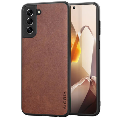 for Samsung Galaxy S25 Plus Case Simple Classic Design Durable Premium PU Leather Phone Case (Brown, for Samsung Galaxy S25 Plus)
