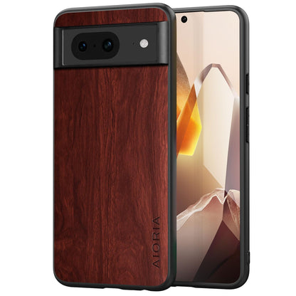 Case for Google Pixel 9 Pro XL 5G funda Bamboo Wood Pattern PU Leather Back Cover for Google 9 proxl case (Blue, Pixel 9 Pro XL)