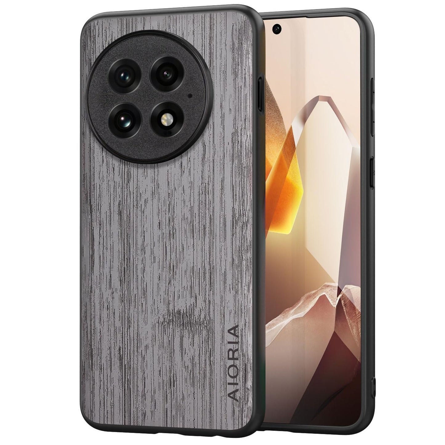 Case for Oneplus 13 13R Imitation Bamboo Pattern PU Leather Design Phone Case Protective Cover