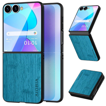 case for Samsung Galaxy Z Flip 5 6 7 Imitation Bamboo Pattern PU Leather Phone Case Protective Cover